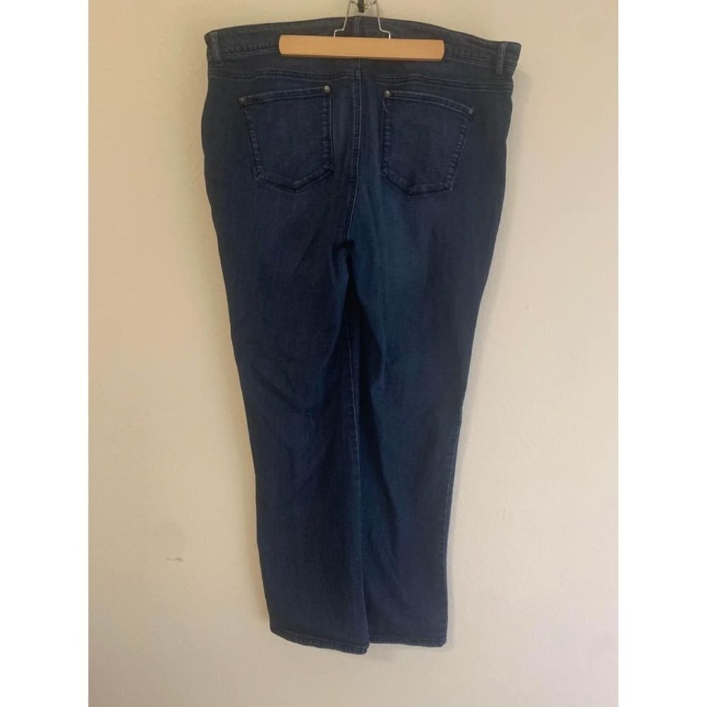Gloria Vanderbilt Slimming Straight Denim Blue Jeans Women’s Plus Size 18 LS1 - Picture 2 of 5